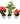 Set of 3 - Two Poinsettias / Christmas Flower Red & One Araucaria / Christmas Tree (~ 3 Ft) in 8 Inch Premium White Sphere  Pot