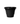 Basic Plastic Round Pot - 8 Inch-Black