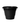 Basic Plastic Round Pot -12 Inch-Black